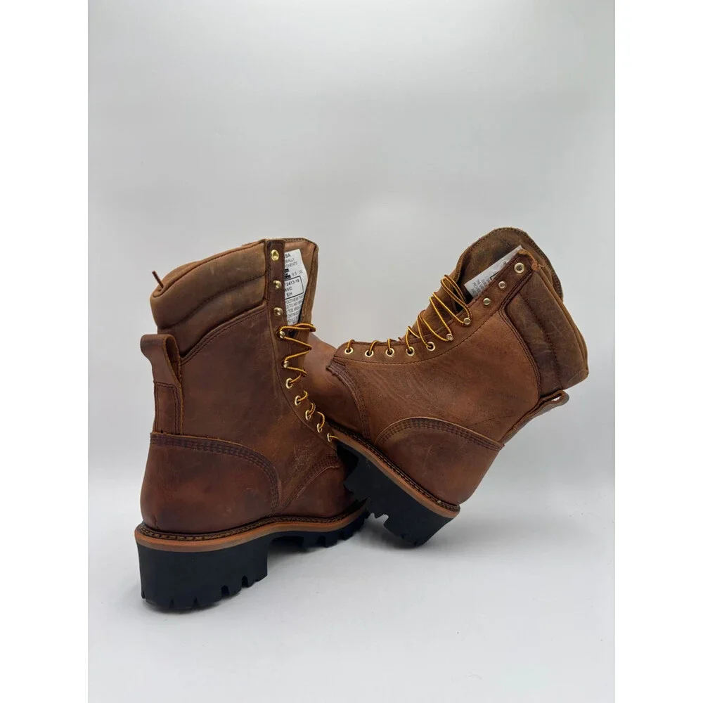 Thorogood 9 IN LOGGER BRN Men's NEW Steel-Toe Work Boot Brown Multiple Sizes